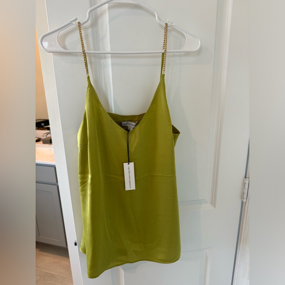 Green Camisole top from cupcake and cashmere size small. Brand new with tag